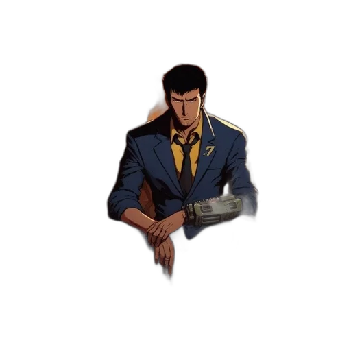 jacket, staff, face, pixel art transparent PNG cut-out
