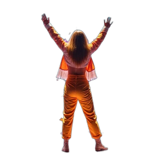 jacket, hair, staff, outer space transparent PNG cut-out