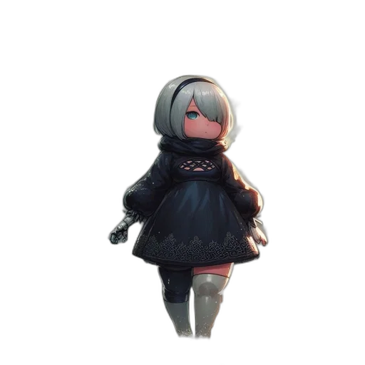 dress, robot, creature, weapon transparent PNG cut-out