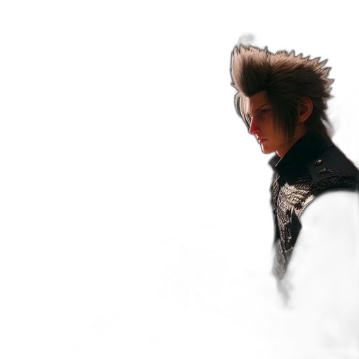 hair, dragon, jacket, face transparent PNG cut-out