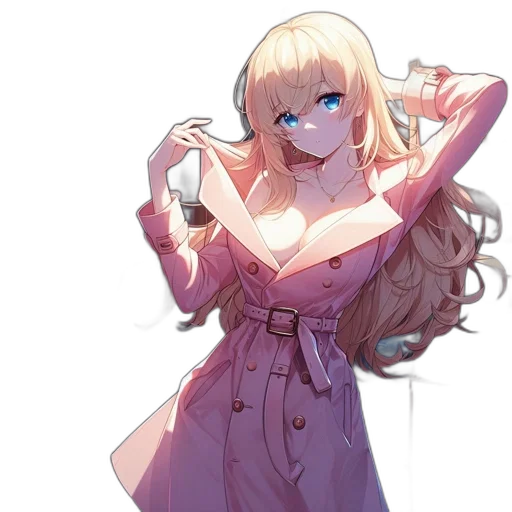 dress, face, staff, flower transparent PNG cut-out