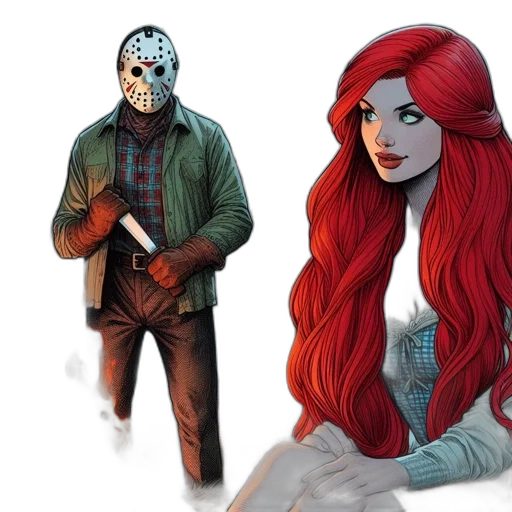 comic book art, concept art, fantasy art, red transparent PNG cut-out