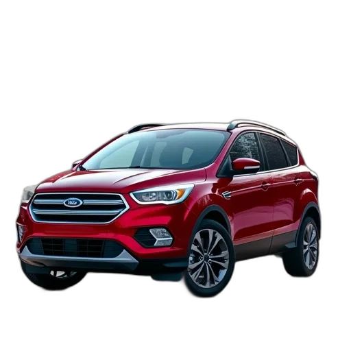 car, red, 2019, ford transparent PNG cut-out