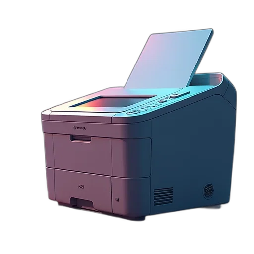 robot, furniture, 3d render, vaporwave transparent PNG cut-out