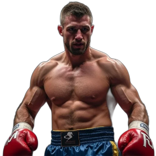 photorealistic, professional, boxer, who transparent PNG cut-out