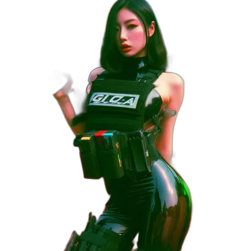 robot, dress, weapon, jacket transparent PNG cut-out