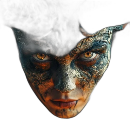 mask, face, dragon, creature transparent PNG cut-out