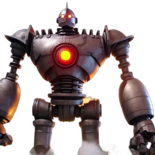 robot, 3d render, concept art, towering transparent PNG cut-out