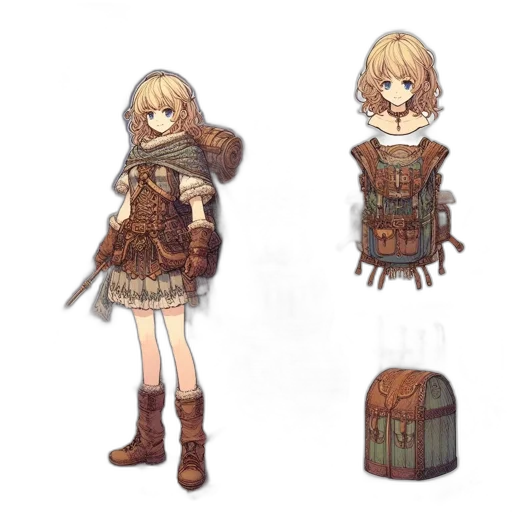 weapon, sword, dress, staff transparent PNG cut-out