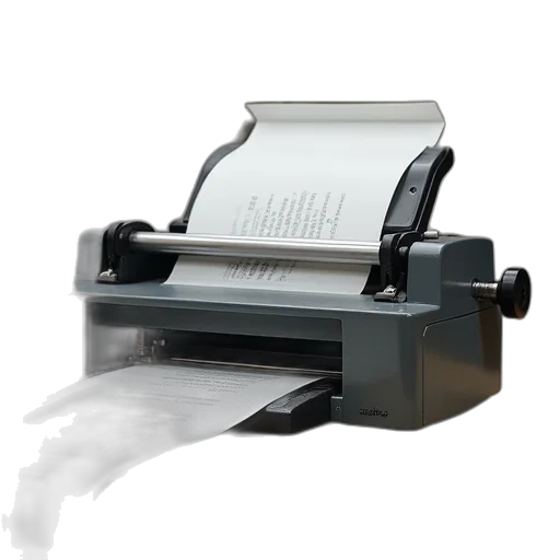 photorealistic, paper, punches, machine transparent PNG cut-out