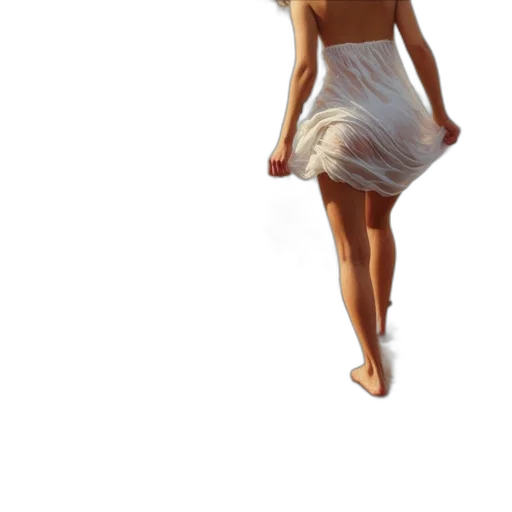 dress, staff, creature, 3d render transparent PNG cut-out