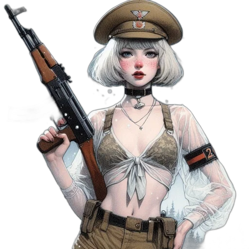 weapon, staff, hat, dress transparent PNG cut-out