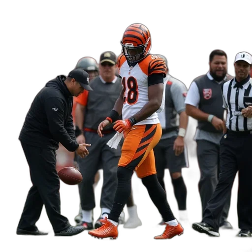 injured, cincinnati, bengals, quarterback transparent PNG cut-out