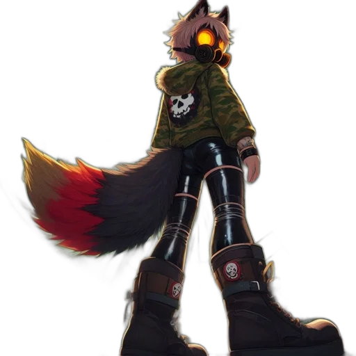 staff, mask, jacket, weapon transparent PNG cut-out