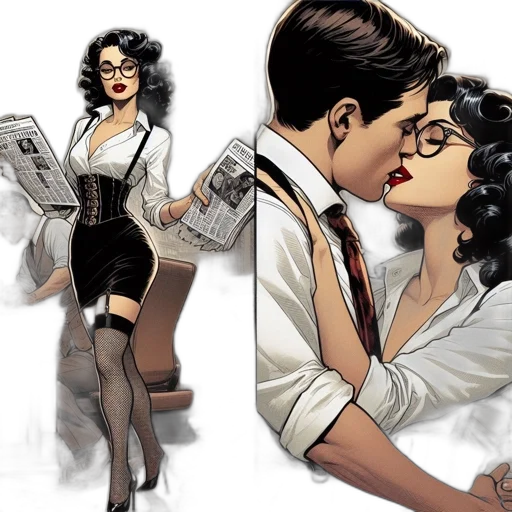 comic book art, concept art, cartoon, photorealistic transparent PNG cut-out