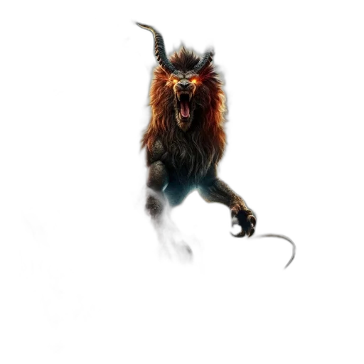 creature, animal, dragon, staff transparent PNG cut-out