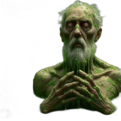 creature, face, mask, 3d render transparent PNG cut-out
