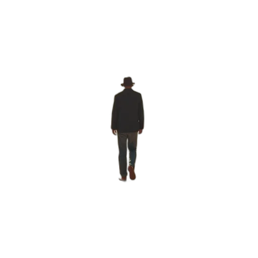 hat, jacket, robot, staff transparent PNG cut-out