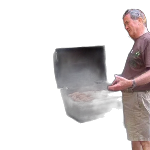 food, fire, fog, man transparent PNG cut-out