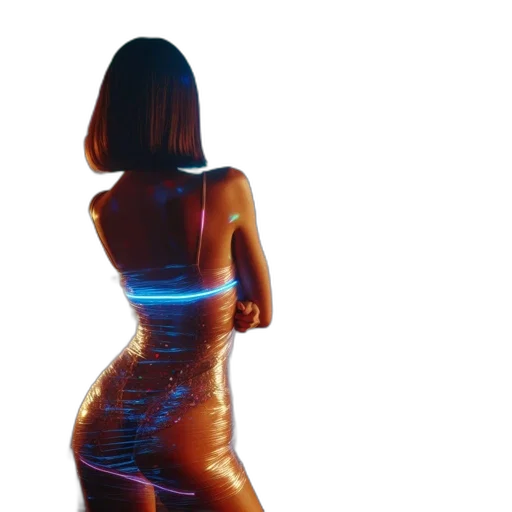 dress, robot, jacket, cyberpunk transparent PNG cut-out