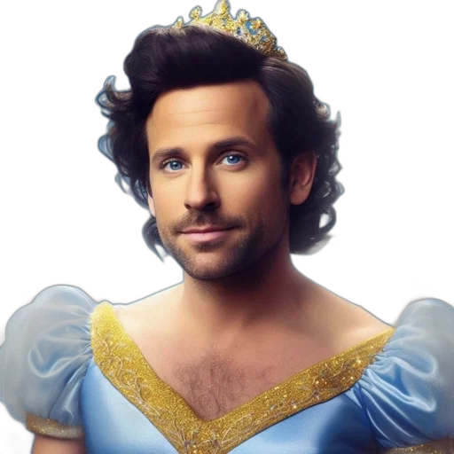 crown, photorealistic, man, regal transparent PNG cut-out