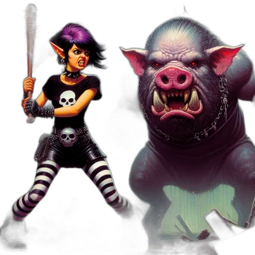 concept art, fantasy art, comic book art, 3d render transparent PNG cut-out