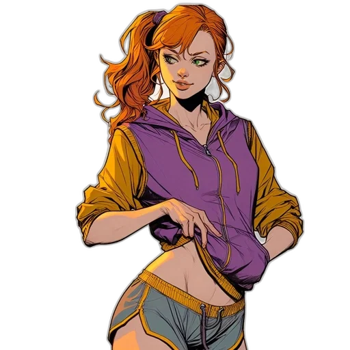 jacket, staff, comic book art, cartoon transparent PNG cut-out