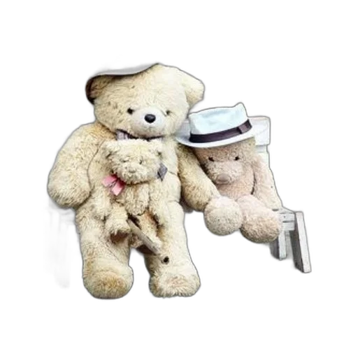 staff, three, teddy, bears transparent PNG cut-out