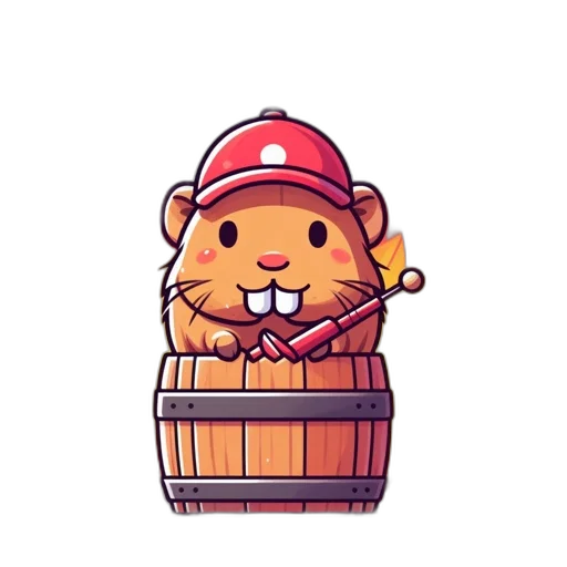 hat, animal, pixel art, concept art transparent PNG cut-out