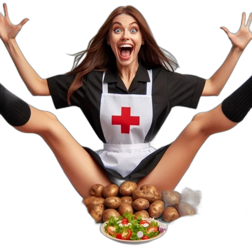food, jubilant, woman, black transparent PNG cut-out