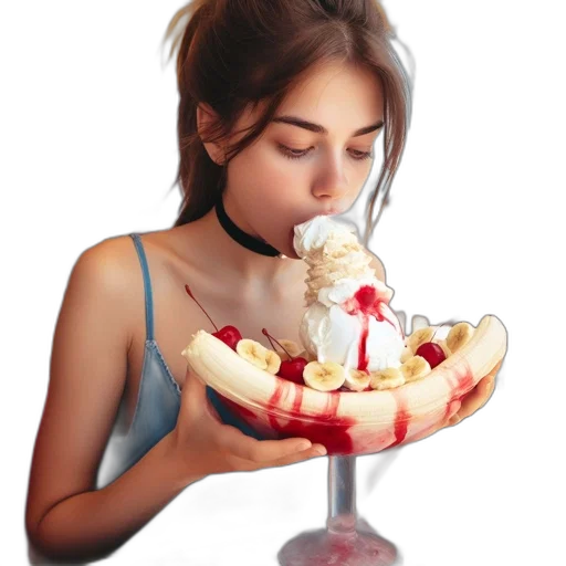 food, face, photorealistic, 3d render transparent PNG cut-out