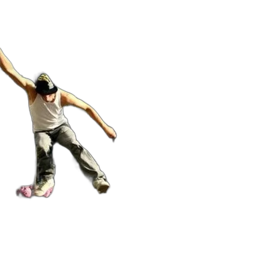 3d render, photorealistic, concept art, skateboarder transparent PNG cut-out