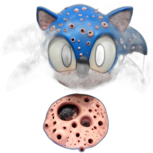 mask, creature, concept art, 3d render transparent PNG cut-out