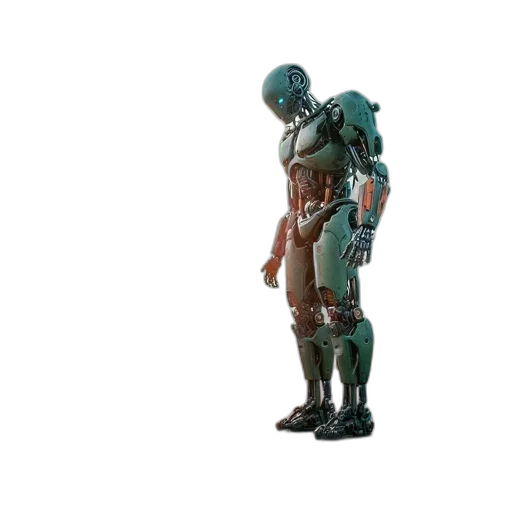 robot, weapon, creature, jacket transparent PNG cut-out