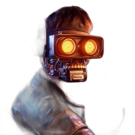 robot, mask, face, weapon transparent PNG cut-out