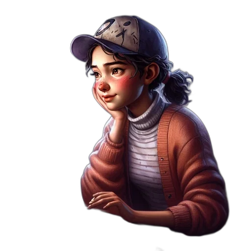 hat, jacket, face, staff transparent PNG cut-out