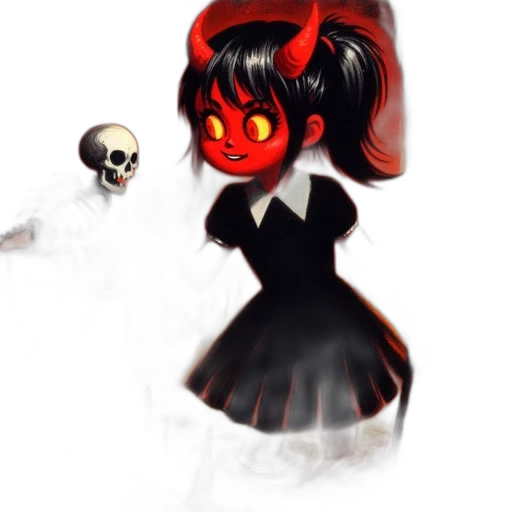 creature, mask, dress, staff transparent PNG cut-out