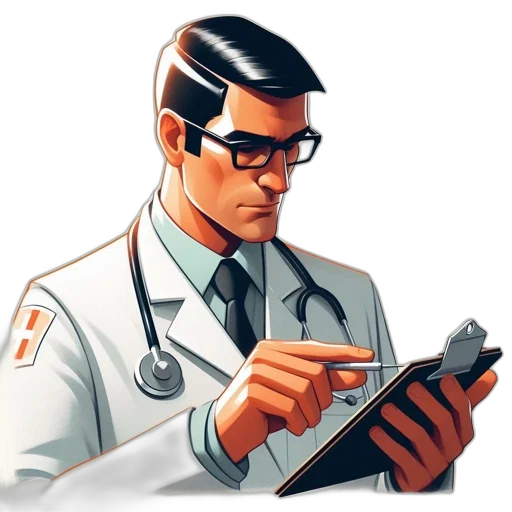 staff, robot, comic book art, concept art transparent PNG cut-out