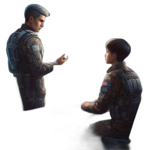 jacket, robot, weapon, concept art transparent PNG cut-out