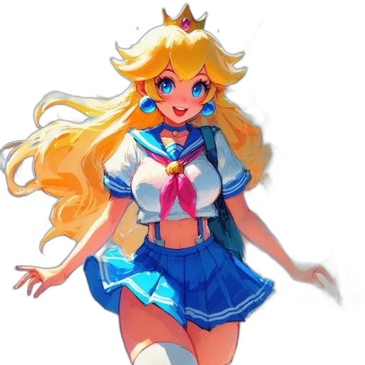 crown, dress, staff, pixel art transparent PNG cut-out