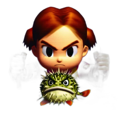 creature, staff, hair, weapon transparent PNG cut-out