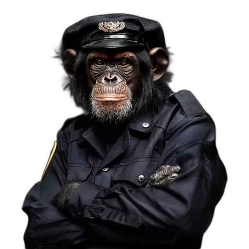 animal, staff, jacket, hat transparent PNG cut-out