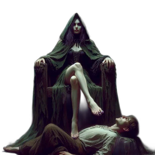 crown, dress, creature, concept art transparent PNG cut-out