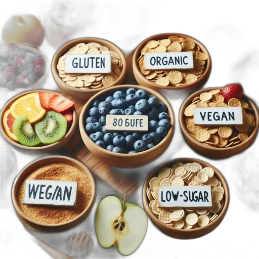 food, various, gluten-free, organic transparent PNG cut-out