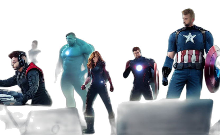 concept art, comic book art, 3d render, blue transparent PNG cut-out