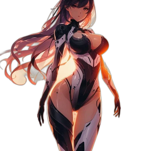 robot, dress, creature, weapon transparent PNG cut-out