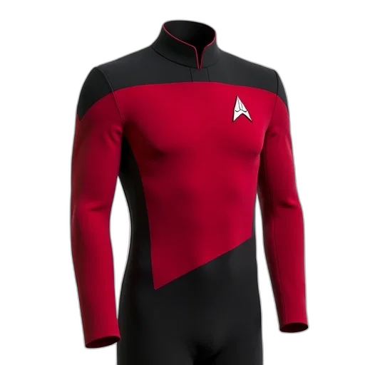 jacket, red, black, starfleet transparent PNG cut-out