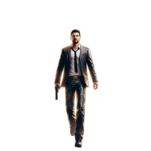 jacket, weapon, staff, concept art transparent PNG cut-out