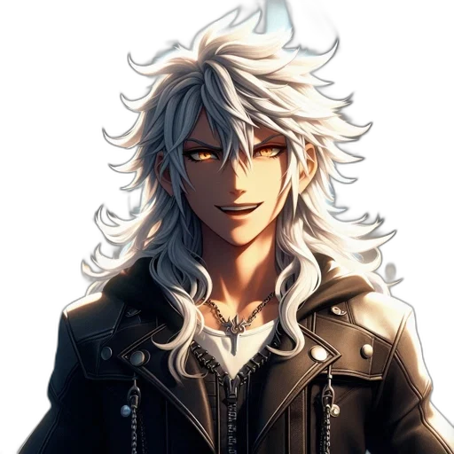 jacket, face, dragon, hair transparent PNG cut-out