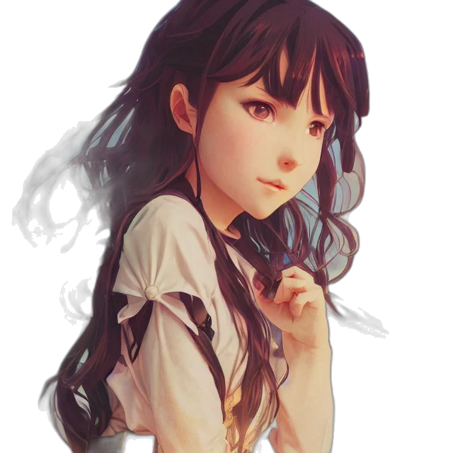 dress, face, staff, creature transparent PNG cut-out